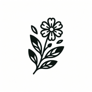 Clean, Minimalist Look In A Flower Tattoo