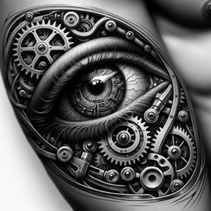 Cogs And Mechanical Parts Assembling A Biomechanical Eye