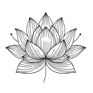Continuous-Line Lotus With Seamless Lines