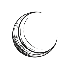 Crescent Moon In Minimalist Style