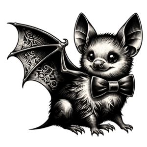Cute Bat With A Bow Tie