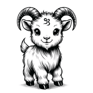 Cute Capricorn Goat With A Playful Expression