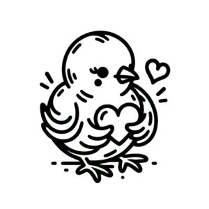Cute Chick With A Tiny Heart
