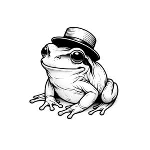Cute Frog With A Tiny Hat