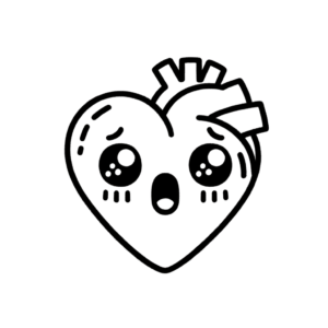Cute Heart With Cartoon Eyes