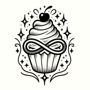 Cute Infinity With Cupcake
