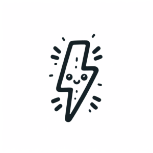 Cute Lightning Bolt With Imaginative Design