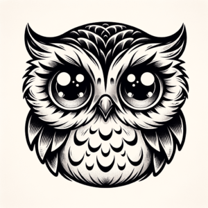 Cute Owl With Oversized Eyes