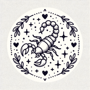 Cute Scorpio With Hearts