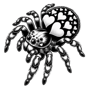 Cute Spider With Tiny Heart Details