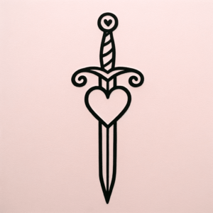 Cute Sword With A Heart-Shaped Hilt