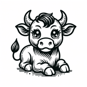 Cute Taurus Bull With Big, Expressive Eyes