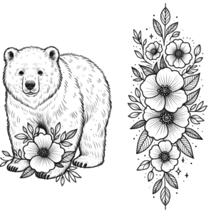 Dainty Bear With Floral Accents