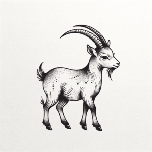 Dainty Capricorn Goat With Tiny Features
