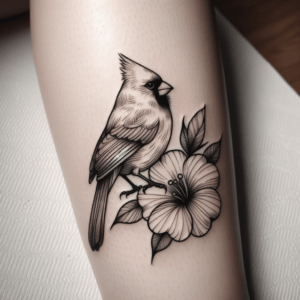 Dainty Cardinal Sitting On A Flower