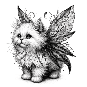 Dainty Cat With Fairy Wings