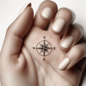 Dainty Compass With Thin Lines And Small Size