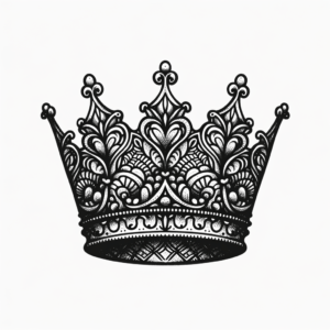 Dainty Crown With Intricate Lace-Like Details