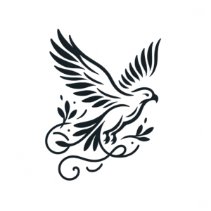 Dainty Eagle In Flight, Minimalist