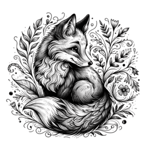 Dainty Fox With Delicate, Whimsical Elements