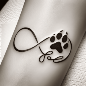 Dainty Infinity With Paw Print