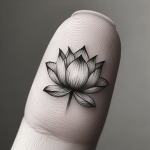 Dainty Lotus With Intricate Shading