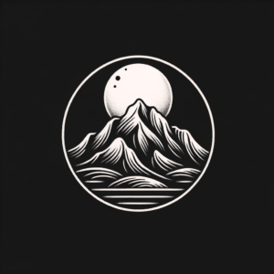Dainty Mountain With A Soft Moon