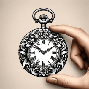Dainty Pocket Watch With Floral Details