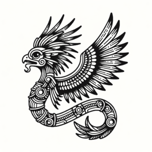 Dainty Quetzalcoatl With Delicate Lines