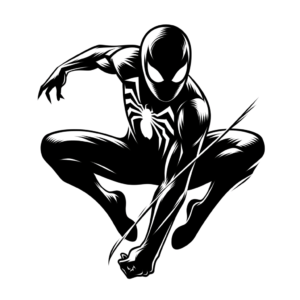 Dainty Spiderman Silhouette