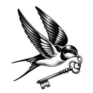 Dainty Swallow With A Key