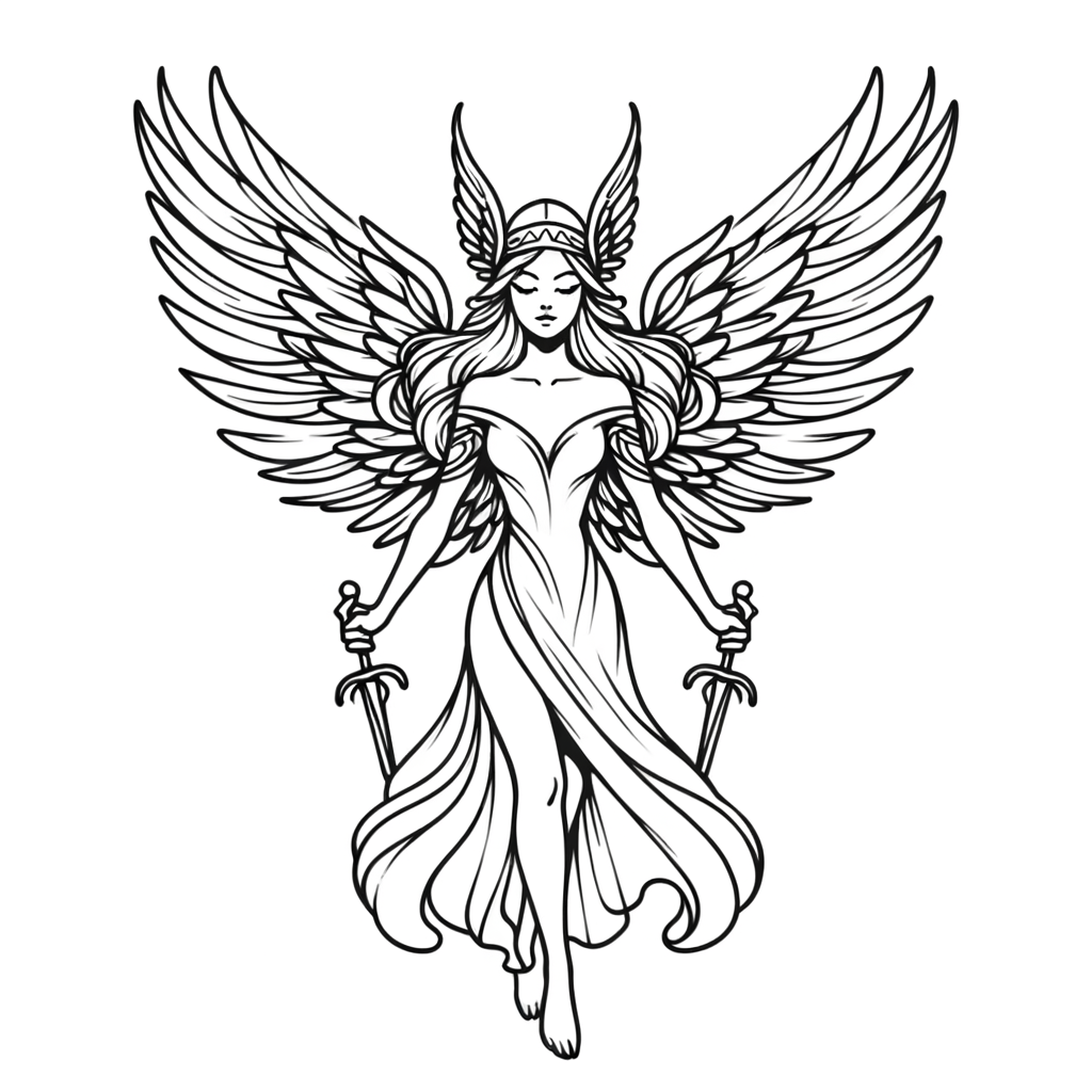 Dainty Valkyrie With Ethereal Wings