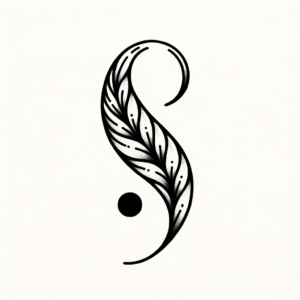 Delicate Fine Line Semicolon Tattoo