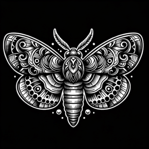 Detailed Chicano Moth Design