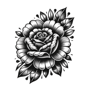 Detailed Chicano-Style Flower Shading