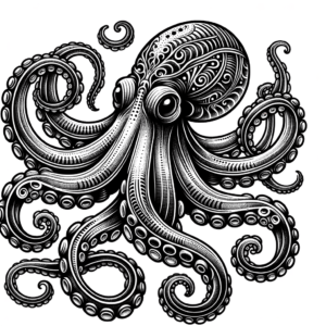 Detailed Chicano-Style Octopus Shading