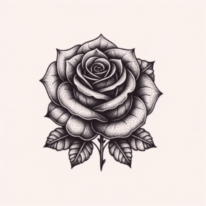 Detailed Dotwork Rose