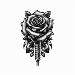 Detailed Realism Rose Design