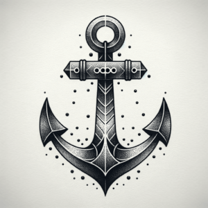 Dotwork Anchor With Stippled Shading