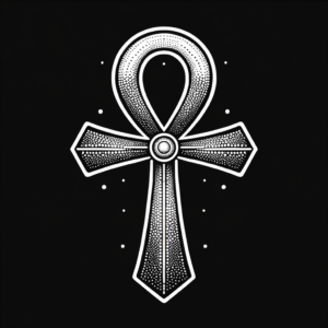 Dotwork Ankh With Gradient