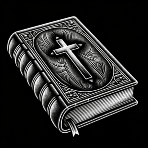 Dotwork Bible With Stippled Texture