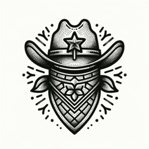 Dotwork Cowboy Badge