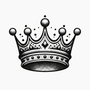 Dotwork Crown With Stippled Shading Technique
