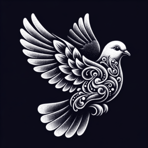 Dotwork Dove With Gradients