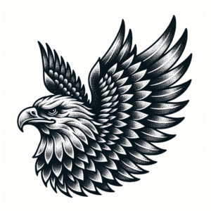 Dotwork Eagle With Stippling Effect