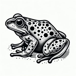 Dotwork Frog With Shaded Spots