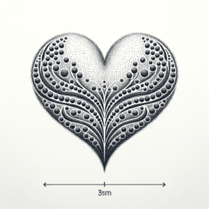 Dotwork Heart With Pointillism Technique