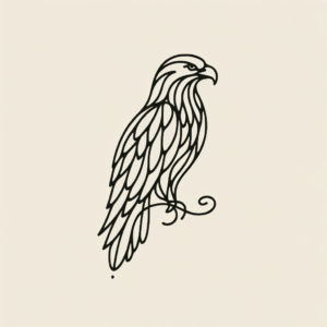 Eagle Outline, Single Continuous-Line