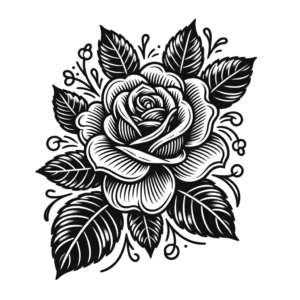 Elegant Linework Rose