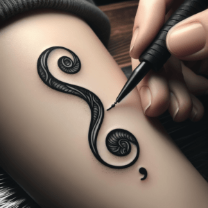 Elegant Linework Semicolon